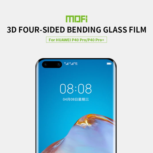 For Huawei P40 Pro / P40 Pro+ MOFI 9H 3D Explosion Proof Thermal Bending Full Screen Covered Tempered Glass Film(Black) by MOFI