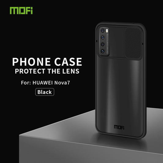 For Huawei nova 7 MOFI Xing Dun Series PC + TPU Anti-peep Waterproof And Anti-drop All-inclusive Protective Shell, Translucent Frosted(Black) by MOFI