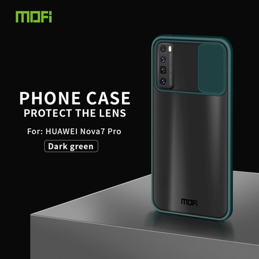 For Huawei nova 7 Pro MOFI Xing Dun Series PC + TPU Anti-peep Waterproof And Anti-drop All-inclusive Protective Shell, Translucent Frosted(Green) by MOFI