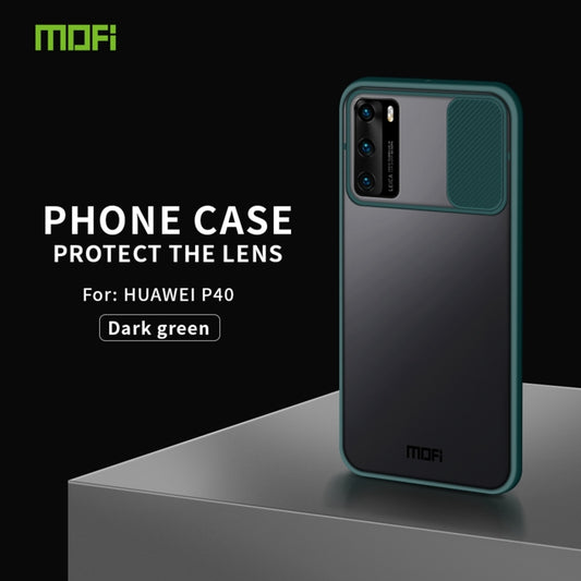 For Huawei P40 MOFI Xing Dun Series PC + TPU Anti-peep Waterproof And Anti-drop All-inclusive Protective Shell, Translucent Frosted(Green) by MOFI