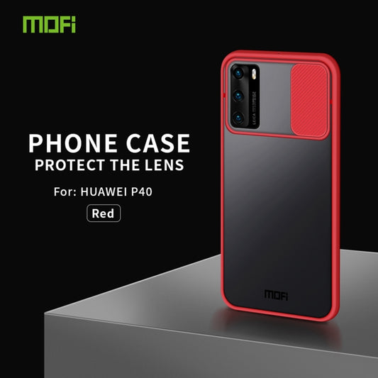 For Huawei P40 MOFI Xing Dun Series PC + TPU Anti-peep Waterproof And Anti-drop All-inclusive Protective Shell, Translucent Frosted(Red) by MOFI