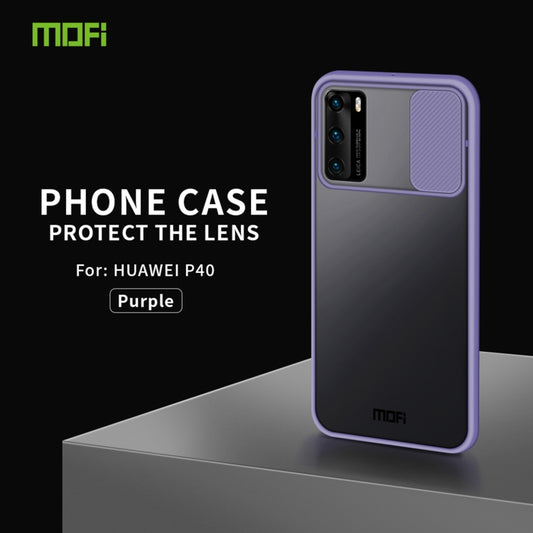 For Huawei P40 MOFI Xing Dun Series PC + TPU Anti-peep Waterproof And Anti-drop All-inclusive Protective Shell, Translucent Frosted(Purple) by MOFI