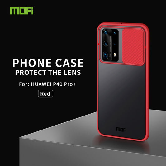 For Huawei P40 Pro+ MOFI Xing Dun Series PC + TPU Anti-peep Waterproof And Anti-drop All-inclusive Protective Shell, Translucent Frosted(Red) by MOFI