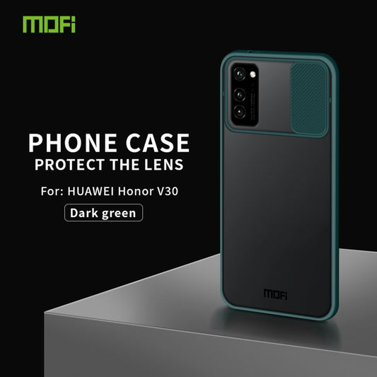 For Huawei HonorV30 MOFI Xing Dun Series PC + TPU Anti-peep Waterproof And Anti-drop All-inclusive Protective Shell, Translucent Frosted(Green) by MOFI