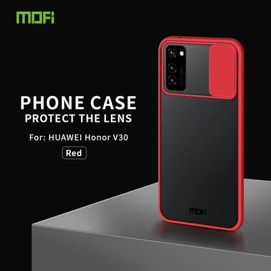 For Huawei HonorV30 MOFI Xing Dun Series PC + TPU Anti-peep Waterproof And Anti-drop All-inclusive Protective Shell, Translucent Frosted(Red) by MOFI