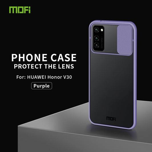For Huawei HonorV30 MOFI Xing Dun Series PC + TPU Anti-peep Waterproof And Anti-drop All-inclusive Protective Shell, Translucent Frosted(Purple) by MOFI