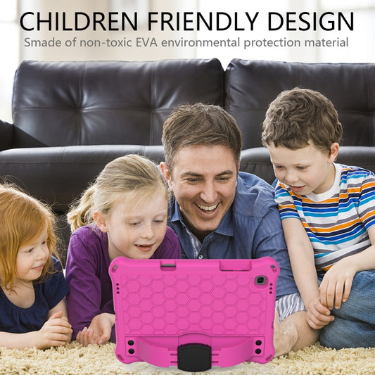 For Samsung Galaxy Tab S6 Lite P610 Honeycomb EVA + PC Shockproof Case with Strap(RoseRed+Black) - Tab S6 Lite P610 / P615 by buy2fix | Online Shopping UK | buy2fix