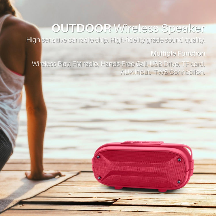 NewRixing NR-3023 Portable Stereo Wireless Bluetooth Speaker, Built-in Microphone, Support TF Card / FM(Blue) - Desktop Speaker by NewRixing | Online Shopping UK | buy2fix