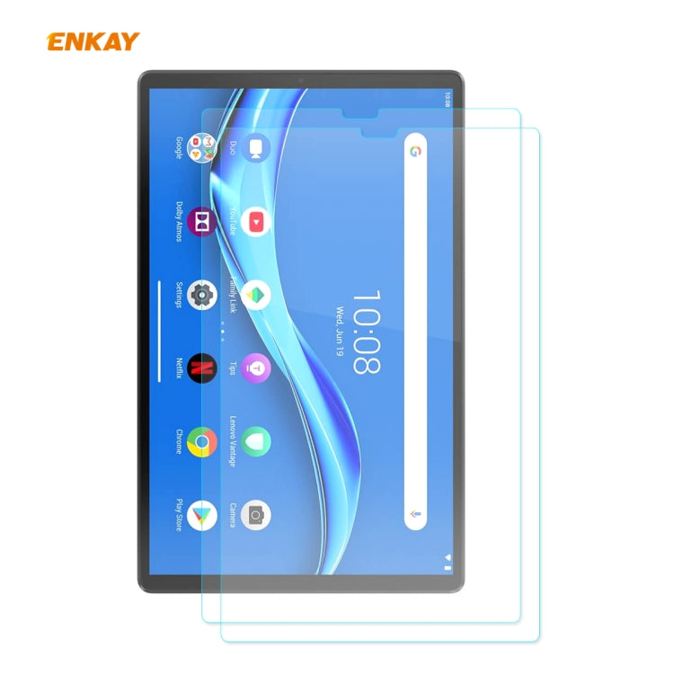 For Lenovo M10 Plus 10.3 2 PCS ENKAY Hat-Prince 0.33mm 9H Surface Hardness 2.5D Explosion-proof Tempered Glass Screen Protector - Others by ENKAY | Online Shopping UK | buy2fix