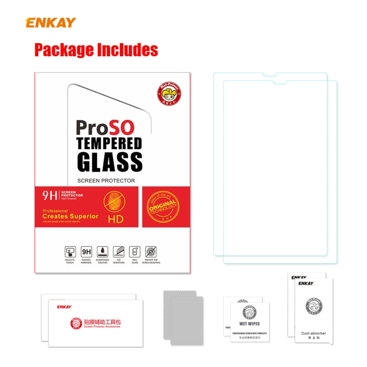 For Lenovo M10 Plus 10.3 2 PCS ENKAY Hat-Prince 0.33mm 9H Surface Hardness 2.5D Explosion-proof Tempered Glass Screen Protector - Others by ENKAY | Online Shopping UK | buy2fix