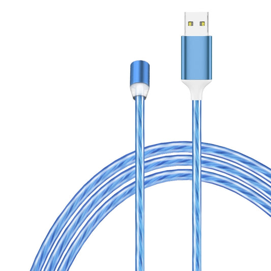 USB to 8 Pin Magnetic Suction Colorful Streamer Mobile Phone Charging Cable, Length: 1m(Blue Light) by buy2fix