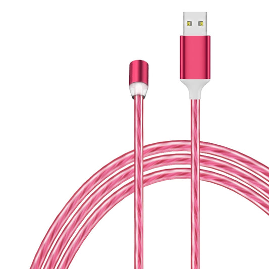 USB to 8 Pin Magnetic Suction Colorful Streamer Mobile Phone Charging Cable, Length: 1m(Red Light) by buy2fix