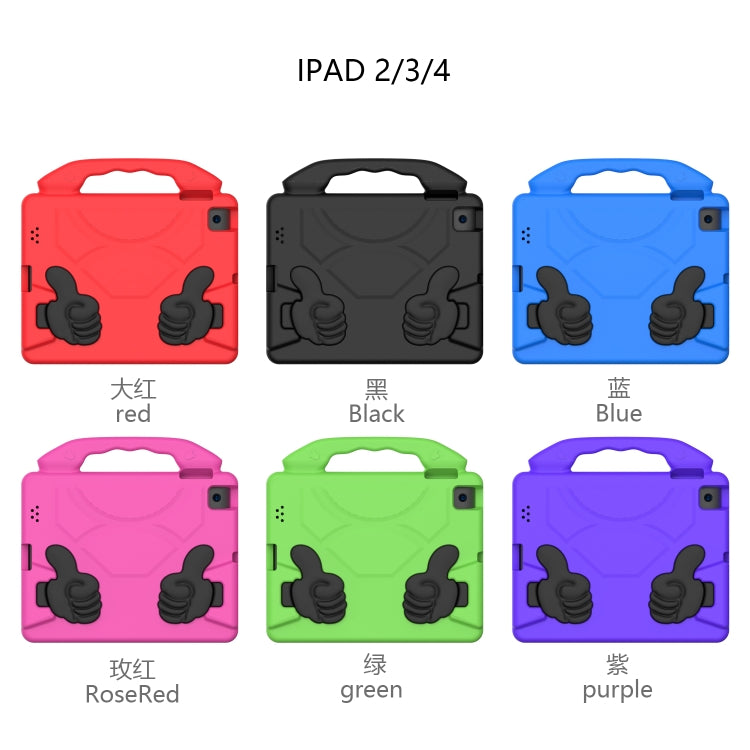 EVA Shockproof Tablet Case with Thumb Bracket For iPad 4 / 3 / 2(Purple) - iPad 4 & 3 & 2 Cases by buy2fix | Online Shopping UK | buy2fix