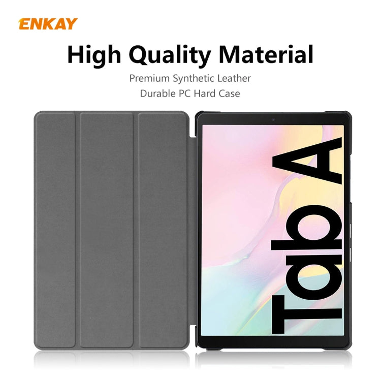ENKAY ENK-8009 For Samsung Galaxy Tab A7 10.4 T500 / T505 2020 / 2022 PU Leather + Plastic Smart Case with Three-folding Holder(Dark Blue) - Other Galaxy Tab PC by ENKAY | Online Shopping UK | buy2fix