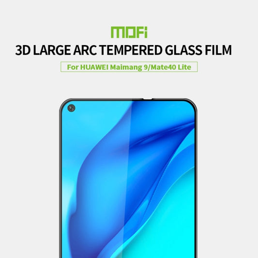 For Huawei Maimang 9 / Mate 40 Lite MOFI 9H 3D Explosion-proof Curved Screen Tempered Glass Film(Black) by MOFI