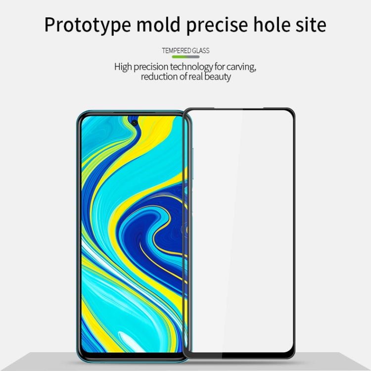 For Xiaomi Redmi Note 9/10X 4G MOFI 9H 3D Explosion-proof Curved Screen Tempered Glass Film(Black) - by MOFI | Online Shopping UK | buy2fix
