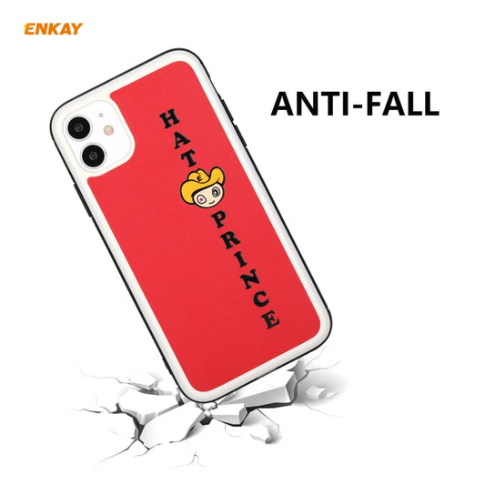 For iPhone 11 Hat-Prince ENKAY ENK-PC046 Cartoon Series PU Leather + PC Hard Slim Case Shockproof Cover(Red) - iPhone 11 Cases by ENKAY | Online Shopping UK | buy2fix