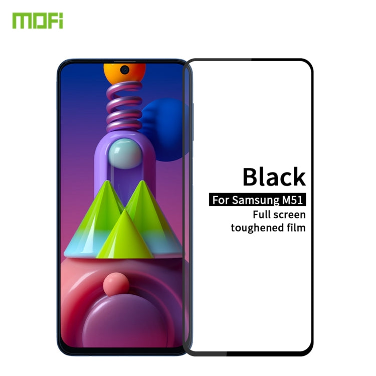 For Samsung Galaxy M51 MOFI 9H 2.5D Full Screen Tempered Glass Film(Black) by MOFI
