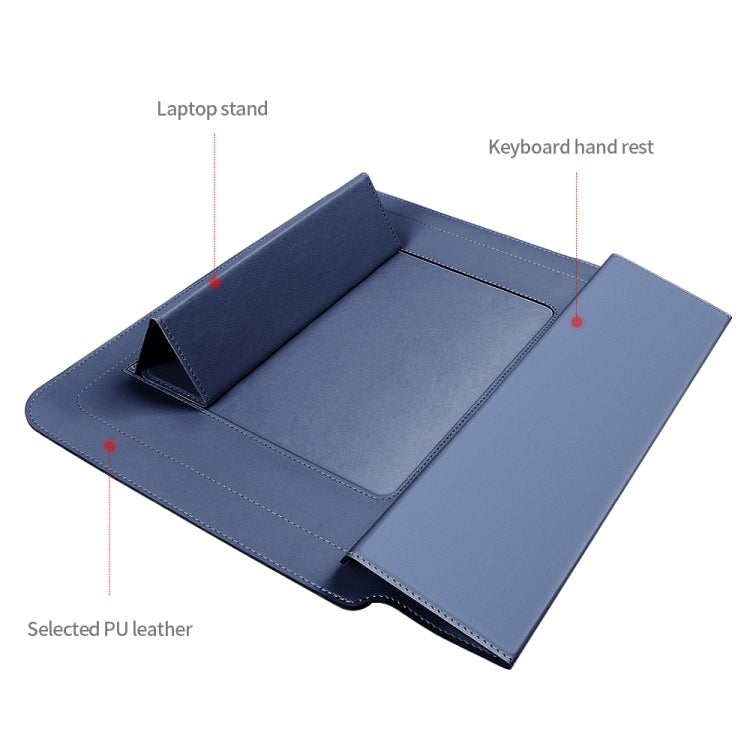 4 in 1 Universal Laptop Holder PU Waterproof Protection Wrist Laptop Bag, Size:15/16inch(Rose gold) - 15 inch by buy2fix | Online Shopping UK | buy2fix