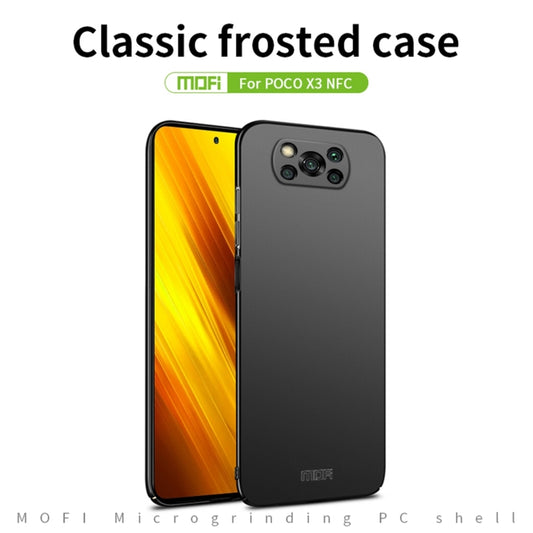 For Xiaomi POCO X3/X3 NFC MOFI Frosted PC Ultra-thin Hard Case(Black) by MOFI