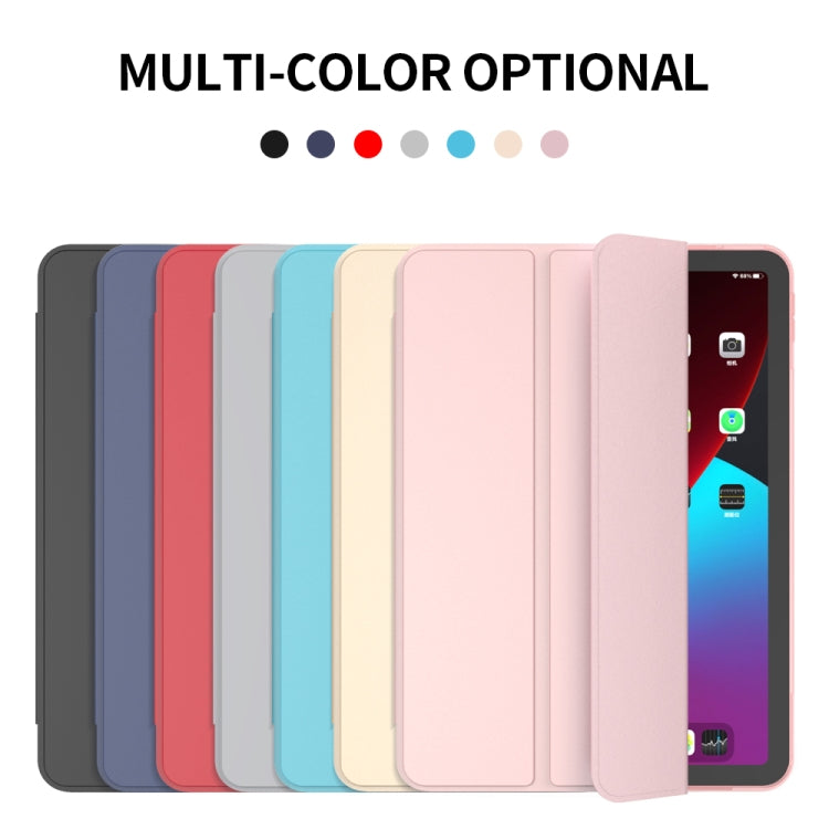 For iPad Air 11 2024 / Air 2022 10.9 Three-folding Surface Leather Matte TPU Bottom Smart Tablet Case(Grey) - iPad Air (2022) / (2020) 10.9 Cases by buy2fix | Online Shopping UK | buy2fix