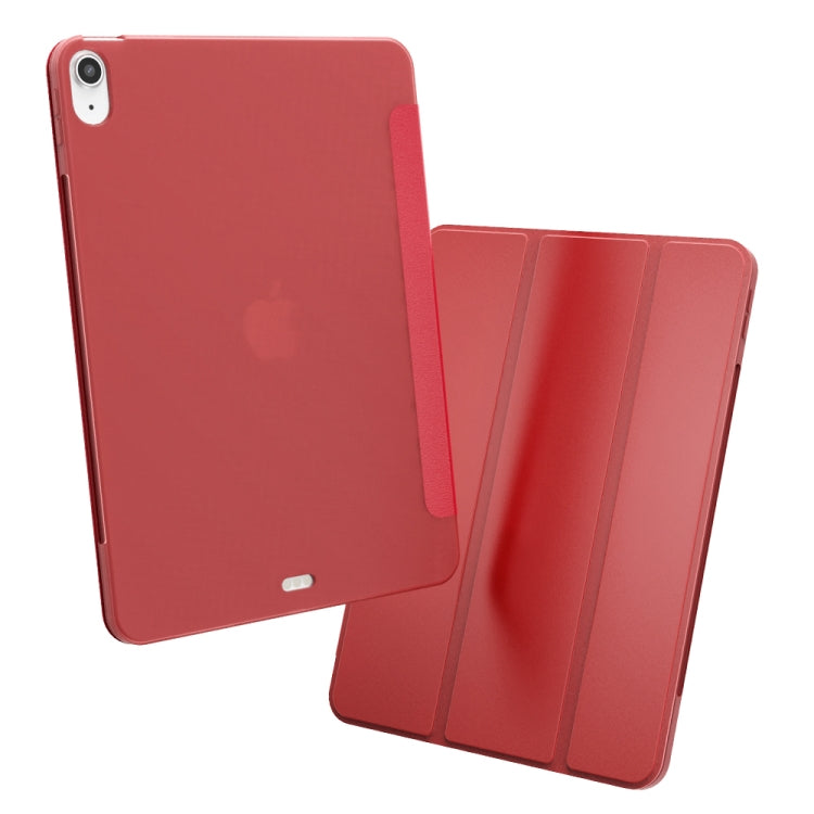 For iPad Air 11 2024 / Air 2022 10.9 Three-folding Surface Leather Matte TPU Bottom Smart Tablet Case(Grey) - iPad Air (2022) / (2020) 10.9 Cases by buy2fix | Online Shopping UK | buy2fix