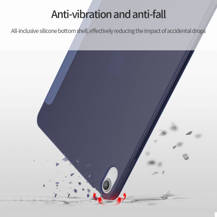 For iPad Air 11 2024 / Air 2022 10.9 Three-folding Surface Leather Matte TPU Bottom Smart Tablet Case(Grey) - iPad Air (2022) / (2020) 10.9 Cases by buy2fix | Online Shopping UK | buy2fix