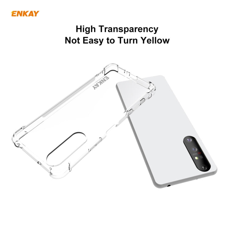 For Sony Xperia 5 II Hat-Prince ENKAY Clear TPU Shockproof Case Soft Anti-slip Cover - Sony Cases by ENKAY | Online Shopping UK | buy2fix