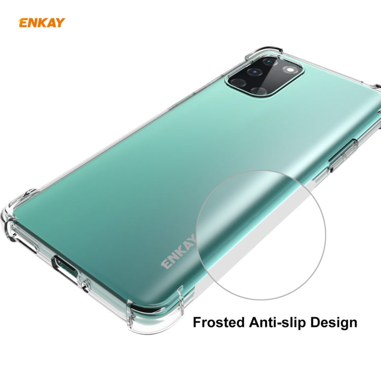 For OnePlus 8T Hat-Prince ENKAY Clear TPU Shockproof Case Soft Anti-slip Cover + 0.26mm 9H 2.5D Full Glue Full Coverage Tempered Glass Protector Film - OnePlus Cases by ENKAY | Online Shopping UK | buy2fix