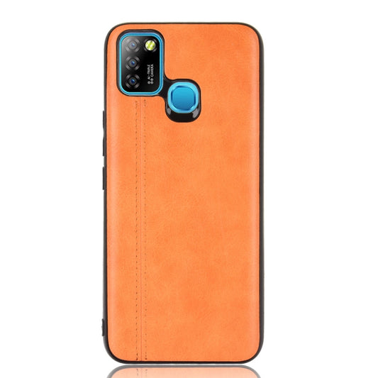 For Infinix Hot 10 Lite Shockproof Sewing Cow Pattern Skin PC + PU + TPU Case(Orange) - Infinix Cases by idewei | Online Shopping UK | buy2fix
