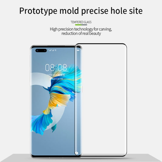 For Huawei Mate 40 Pro MOFI 9H 3D Explosion Proof Thermal Bending Full Screen Tempered Glass Film(Black) by MOFI