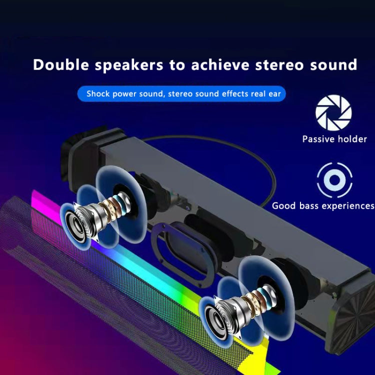 Q9 Pro RGB Wireless Bluetooth Outdoor Portable Bluetooth Speaker Subwoofer Home Theater Subwoofer Speaker, Support AUX IN, TF Card Function - Desktop Speaker by buy2fix | Online Shopping UK | buy2fix