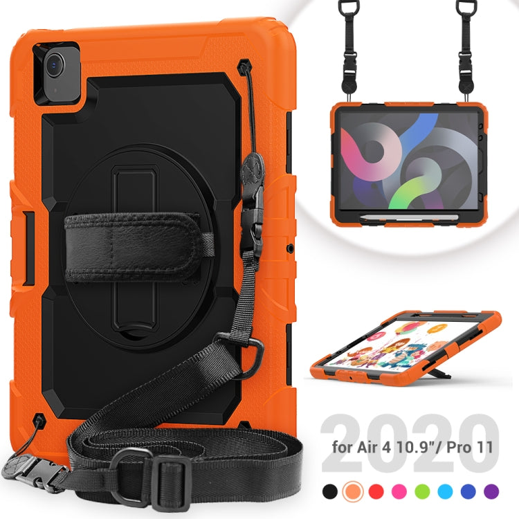 For iPad Air 2022 / 2020 10.9 Shockproof Black Silica Gel + Colorful PC Protective Case(Orange) - iPad Air (2022) / (2020) 10.9 Cases by buy2fix | Online Shopping UK | buy2fix