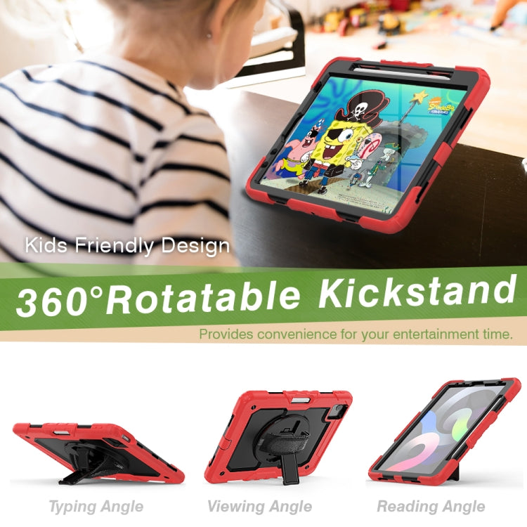For iPad Air 2022 / 2020 10.9 Shockproof Black Silica Gel + Colorful PC Protective Case(Red) - iPad Air (2022) / (2020) 10.9 Cases by buy2fix | Online Shopping UK | buy2fix