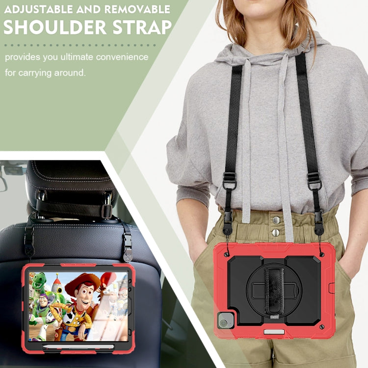 For iPad Air 2022 / 2020 10.9 Shockproof Black Silica Gel + Colorful PC Protective Case(Red) - iPad Air (2022) / (2020) 10.9 Cases by buy2fix | Online Shopping UK | buy2fix