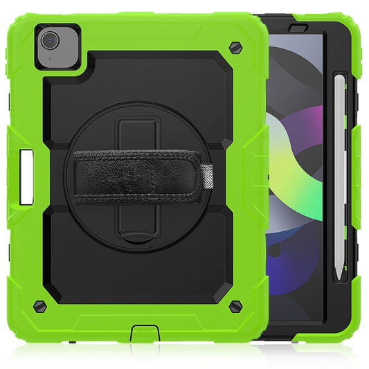 For iPad Air 2022 / 2020 10.9 Shockproof Black Silica Gel + Colorful PC Protective Case(Green) - iPad Air (2022) / (2020) 10.9 Cases by buy2fix | Online Shopping UK | buy2fix
