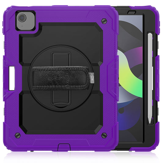 For iPad Air 2022 / 2020 10.9 Shockproof Black Silica Gel + Colorful PC Protective Case(Purple) - iPad Air (2022) / (2020) 10.9 Cases by buy2fix | Online Shopping UK | buy2fix