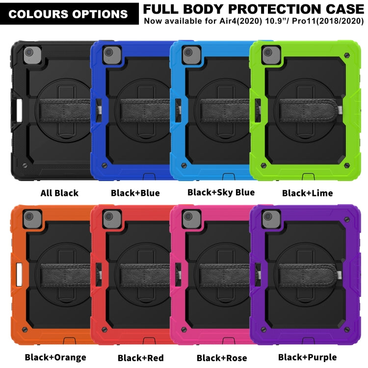For iPad Air 2022 / 2020 10.9 Shockproof Black Silica Gel + Colorful PC Protective Case(Red) - iPad Air (2022) / (2020) 10.9 Cases by buy2fix | Online Shopping UK | buy2fix