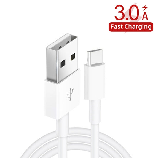 XJ-015 3A USB Male to Type-C / USB-C Male Fast Charging Data Cable, Length: 2m by buy2fix