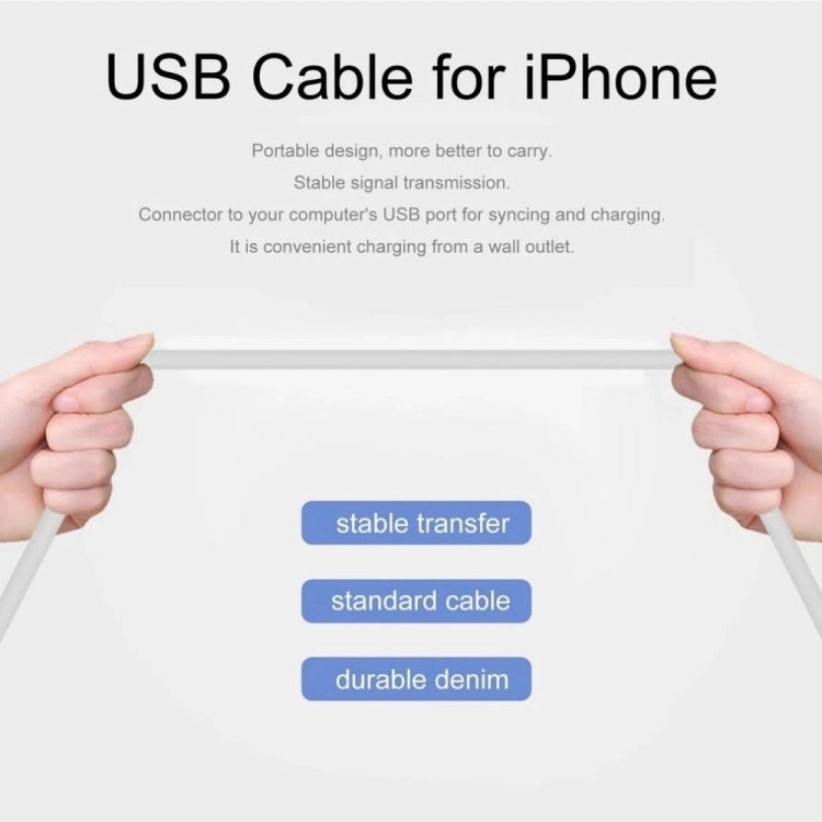 XJ-017 3A USB Male to 8 Pin Male Fast Charging Data Cable, Length: 1m - Normal Style Cable by buy2fix | Online Shopping UK | buy2fix