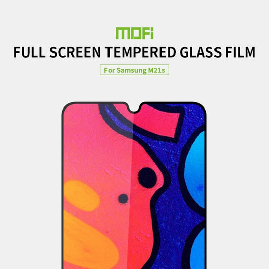 For Samsung Galaxy M21S MOFI 9H 2.5D Full Screen Tempered Glass Film(Black) by MOFI