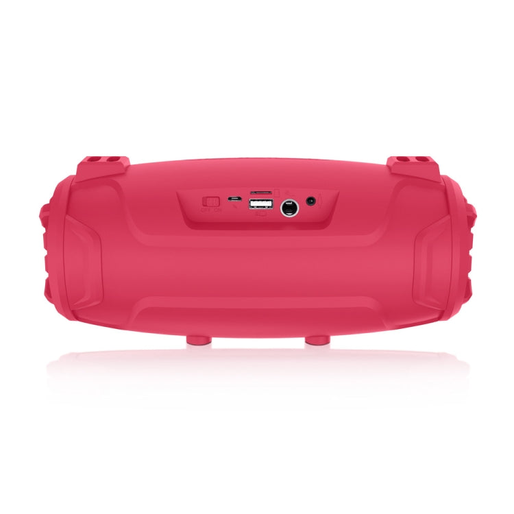 NewRixing NR3026M TWS Outdoor Portable K-song Bluetooth Speaker with Shoulder Strap & Microphone, Support TF Card / FM(Red) - Desktop Speaker by NewRixing | Online Shopping UK | buy2fix