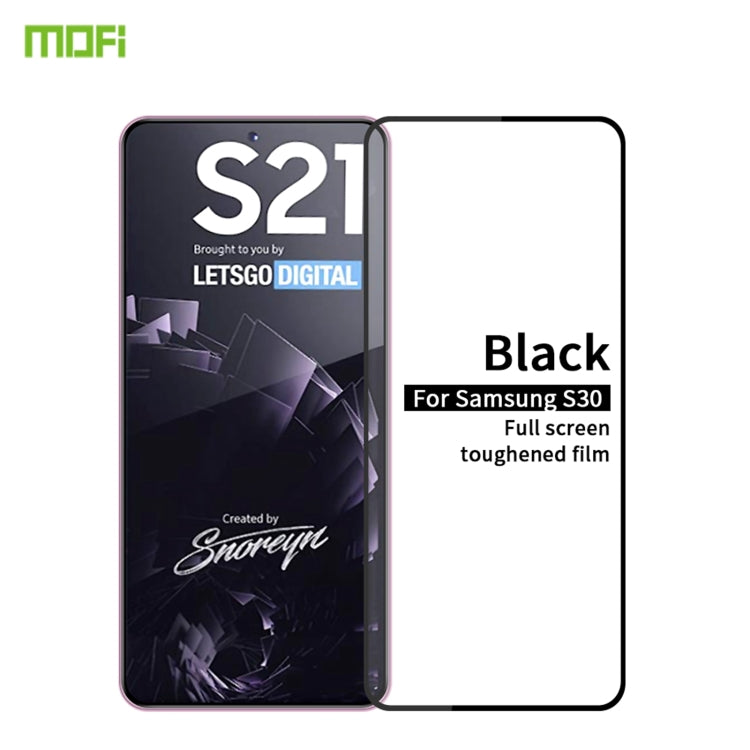 For Samsung Galaxy S21 5G MOFI 9H 2.5D Full Screen Tempered Glass Film(Black) - Galaxy Tempered Glass by MOFI | Online Shopping UK | buy2fix