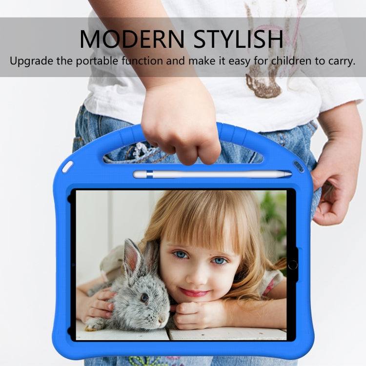 For iPad 10.2 2021 / 2020 / 2019 EVA Flat Anti Falling Protective Case Shell with Holder(Blue) - iPad 10.2 Cases by buy2fix | Online Shopping UK | buy2fix