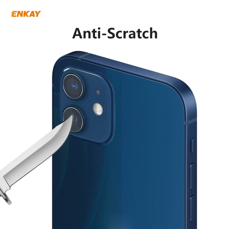 For iPhone 12 / 12 mini 10Set ENKAY 0.2mm 9H 2.15D Round Edge Rear Camera Lens Tempered Glass Film - iPhone 12 mini Tempered Glass by ENKAY | Online Shopping UK | buy2fix