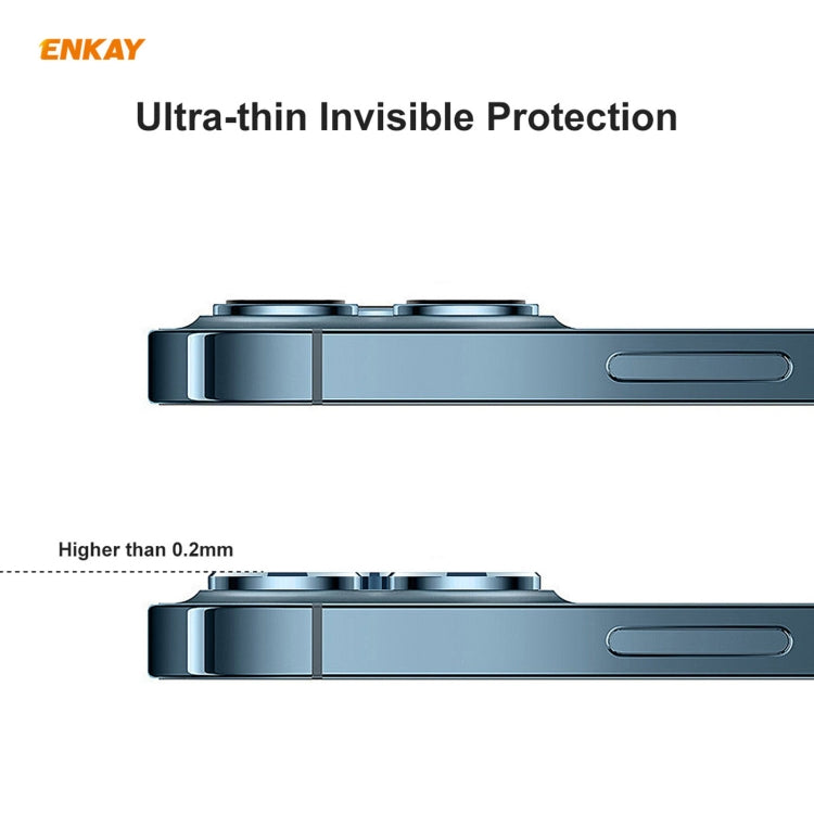 For iPhone 12 / 12 mini 10Set ENKAY 0.2mm 9H 2.15D Round Edge Rear Camera Lens Tempered Glass Film - iPhone 12 mini Tempered Glass by ENKAY | Online Shopping UK | buy2fix