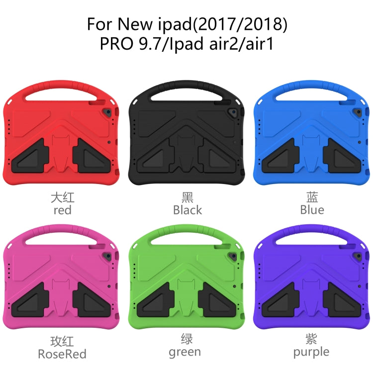 For iPad Air/Air2/9.7(2018)&(2017) EVA Flat Anti Falling Protective Case Shell with Holder(Red) - iPad 9.7 (2018) & (2017) Cases by buy2fix | Online Shopping UK | buy2fix