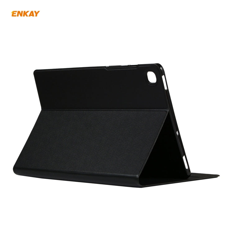 For Samsung Galaxy Tab A7 10.4 T500 / T505 2020 / 2022 ENKAY Horizontal Flip PU Leather + TPU Smart Case with Holder & Sleep / Wake-up Function(Black) - Other Galaxy Tab PC by ENKAY | Online Shopping UK | buy2fix