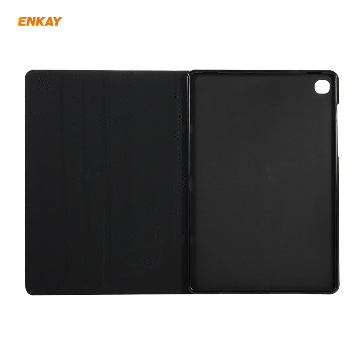 For Samsung Galaxy Tab A7 10.4 T500 / T505 2020 / 2022 ENKAY Horizontal Flip PU Leather + TPU Smart Case with Holder & Sleep / Wake-up Function(Cyan) - Other Galaxy Tab PC by ENKAY | Online Shopping UK | buy2fix