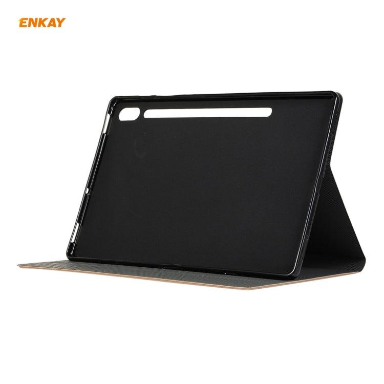 For Samsung Galaxy Tab S8 / Galaxy Tab S7 11.0 T870 / T875 ENKAY Horizontal Flip PU Leather + TPU Smart Case with Holder & Sleep / Wake-up Function(Light Blue) - Galaxy Tab S8 Cases by ENKAY | Online Shopping UK | buy2fix